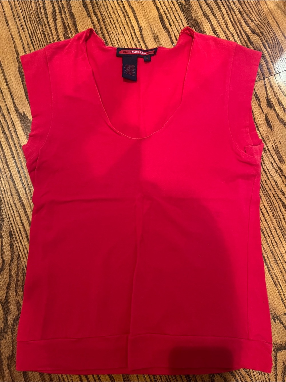 BCBGMaxAzria Bright Red V-Neck Tank Top